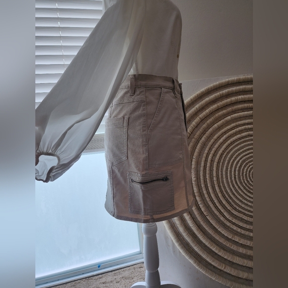 JOIE cotton-twill tan Skirt Size29 - Picture 5 of 9